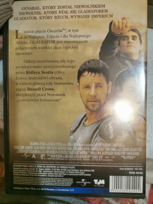 Gladiator dvd film ridley scott rusel crowe