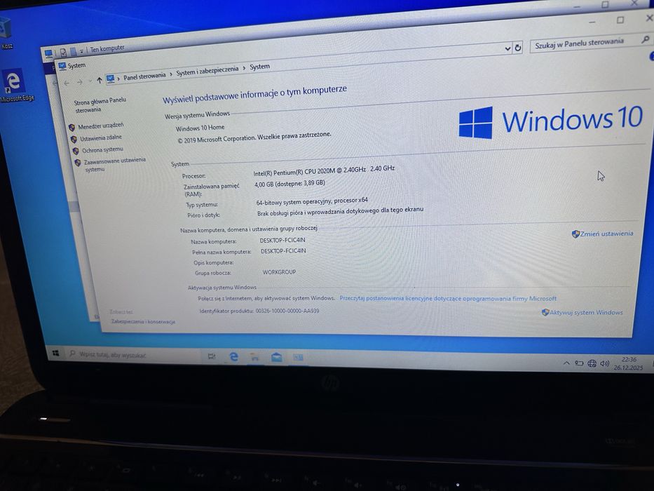 HP Pavilion g6 / Intel Pentium / Używany, sprawny laptop