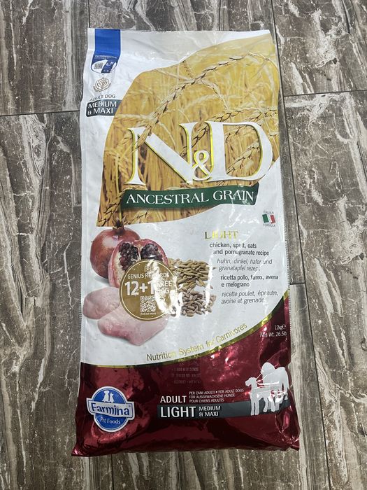Farmina Adult light Medium & Maxi.Корм для великих старих собак.