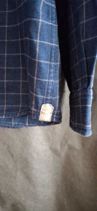 Camisa de rapaz xadrez azul