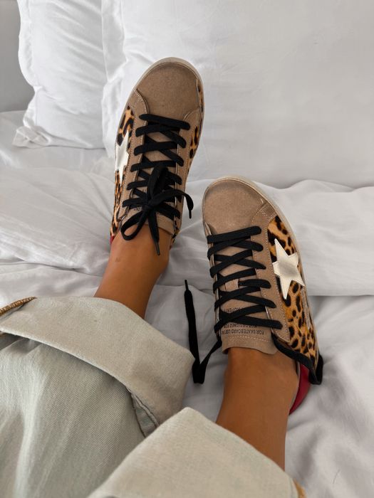 Жіночі кросівки Golden Goose Super Star Leopard голкд гус леопардові