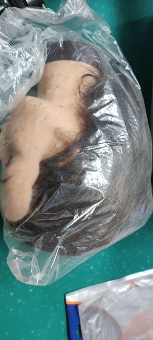 Boneca treino corte cabelo natural