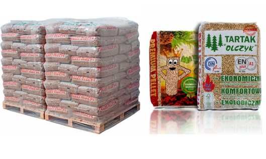 Pellet drzewny OLCZYK Certyfikat ENplus A1 , Dinplus 1800 zł/tona