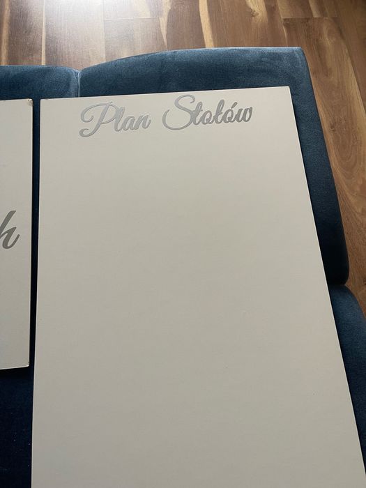 Plan Stołów plus tablica powitalna
