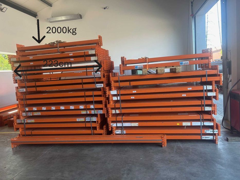 Regały magazynowe paletowe Stow trawers belka 223cm 2000kg garaż hala