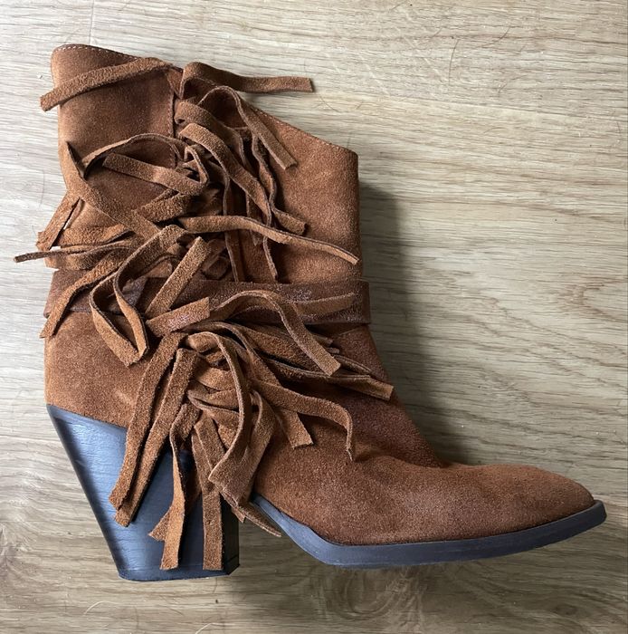 Damskie botki na obcasie, Binaco Di, Rodeo, brązowe, skóra, 37