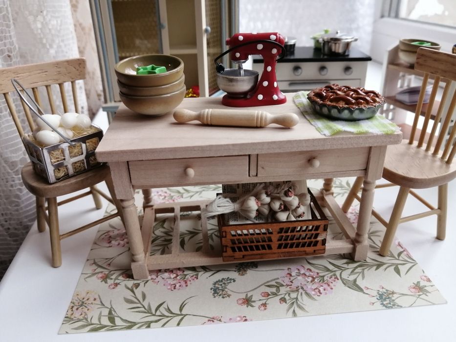 Прасувальна дошка ляльковий будинок, праска, аксесуари мініатюра стіл