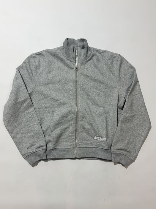 Зип худи Acne Studios Full Zip Grey Logo