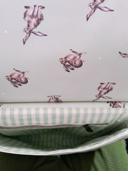 Torebka jasnozielona w króliki Wrendale Designs