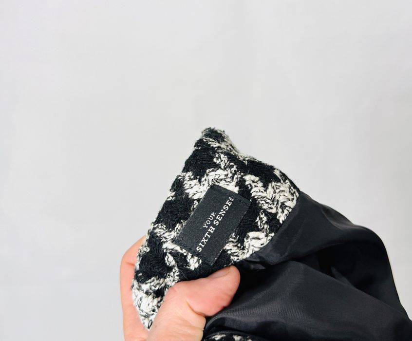 Szaro‑czarna spódnica w pepitkę M 38