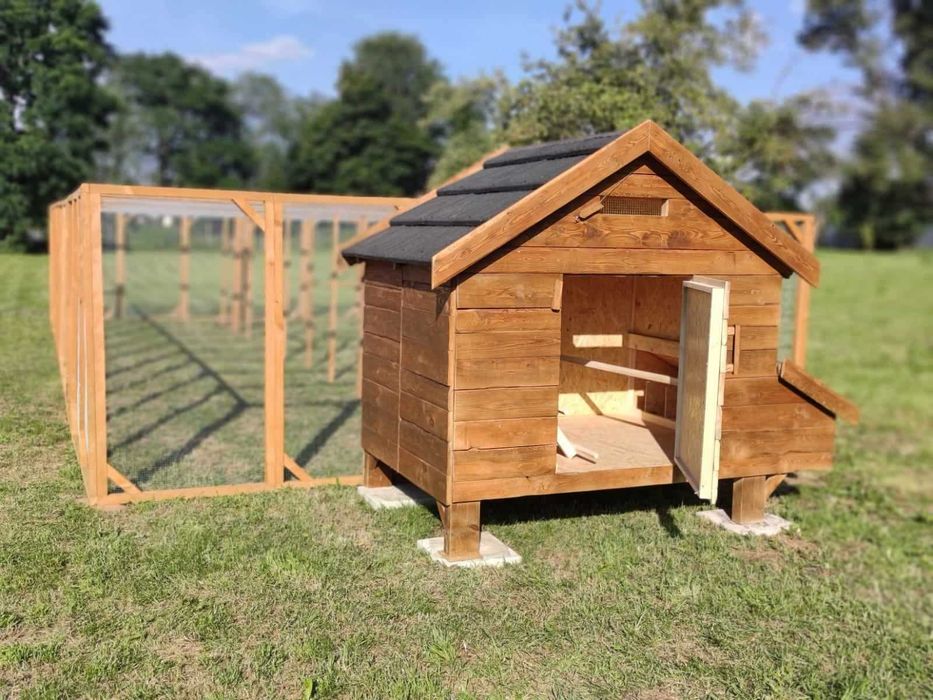 Duży kurnik XXXL dla 20-28 kur kaczek deska sosna, jodła Ocieplony!