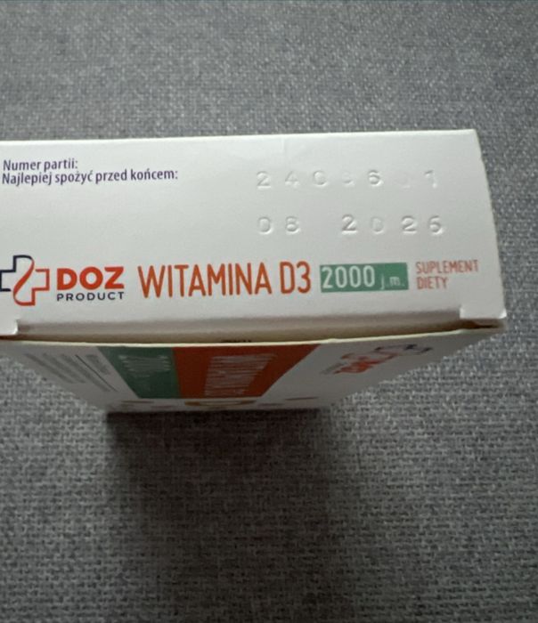 Witamina D3 2000 j m DOZ 60 kapsułek