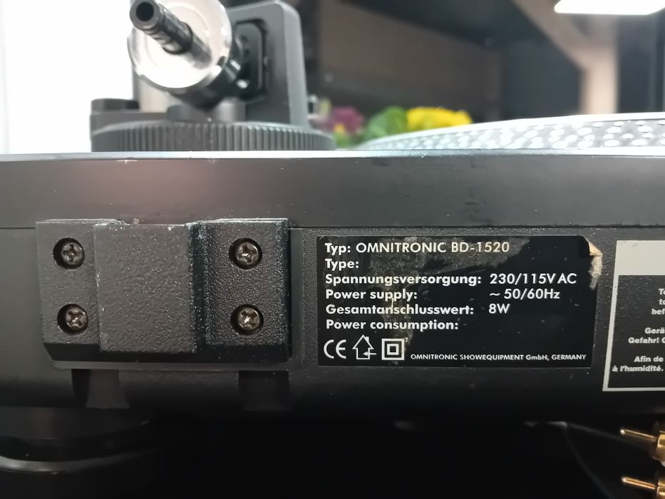 Gramofon Omnitronic BD-1520 napęd bezpośredni