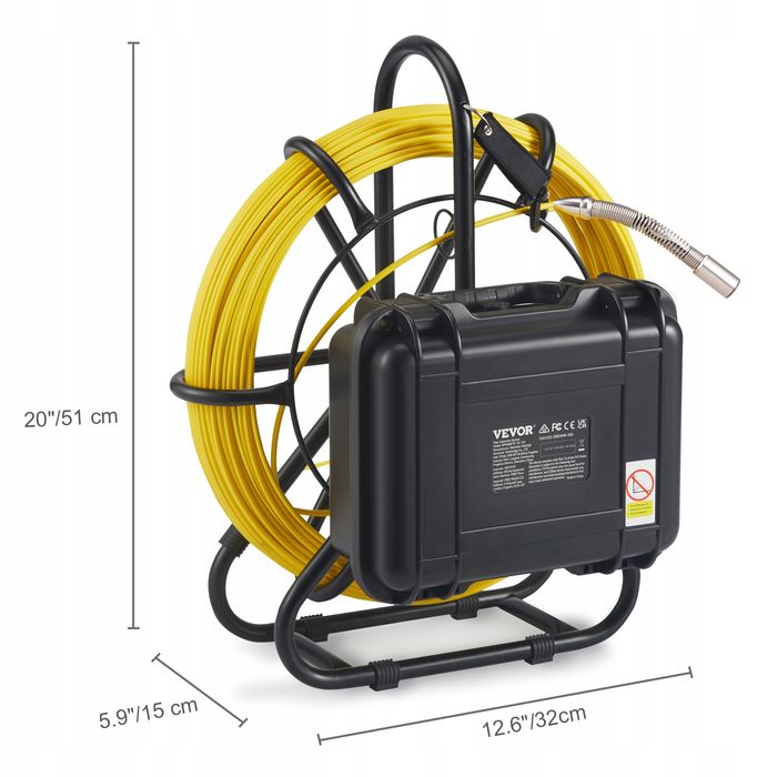 Kamera kanalizacyjna VEVOR 50M ekran 23CM 9 cali IP68
