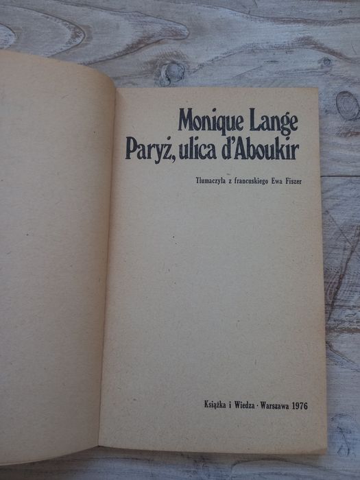 Paryż ulica d'Aboukir Monique Lange 1962