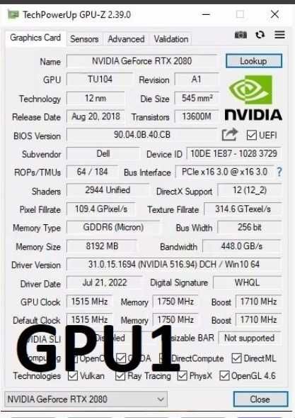 rtx 2080 OEM Frankenstein