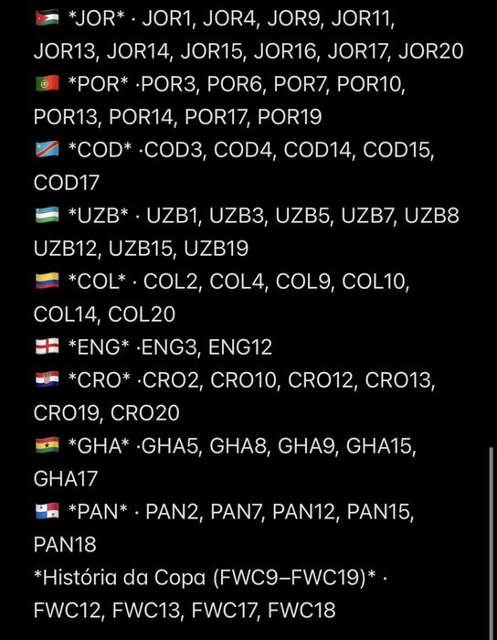 Troco cromos mundial