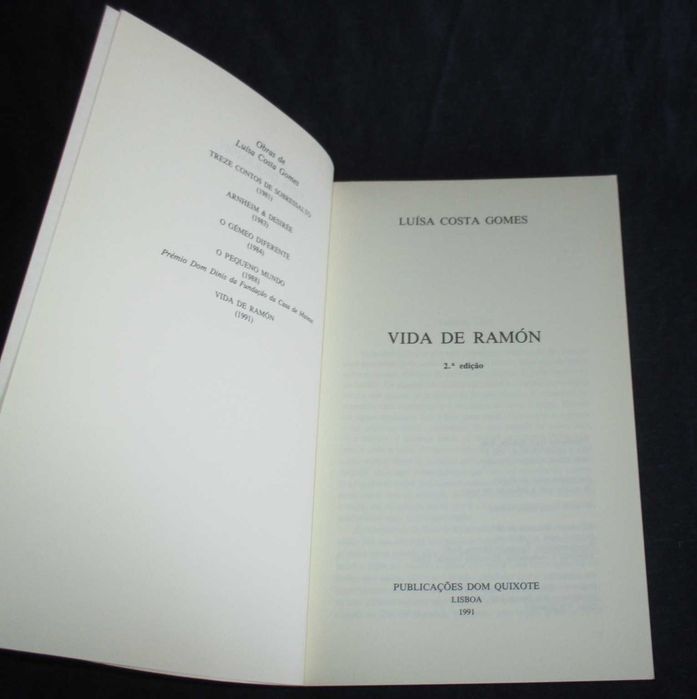 Livro Vida de Ramón Luísa Costa Gomes