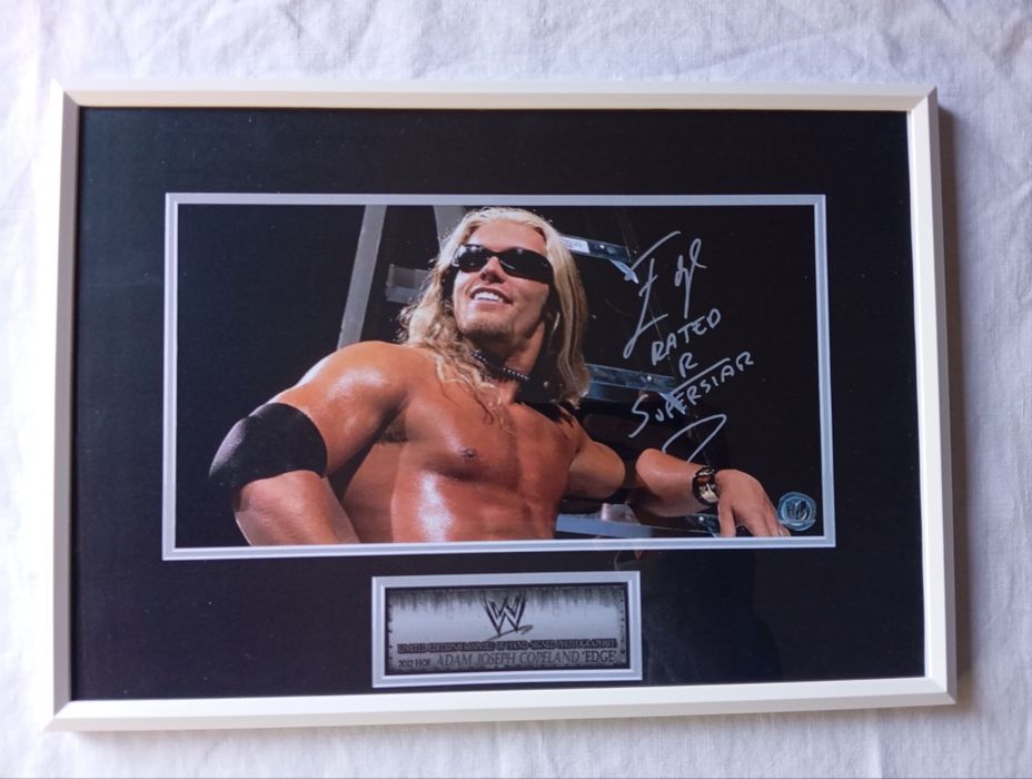Moldura WWE - Edge com Autógrafo (A4)