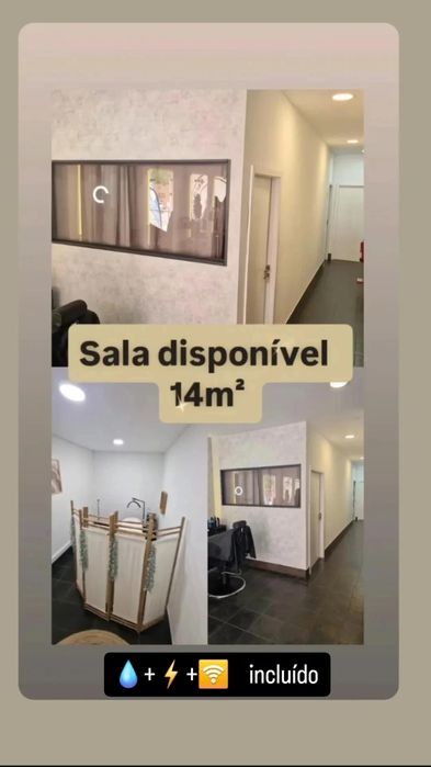 Sala 14 m2  para arrendar
