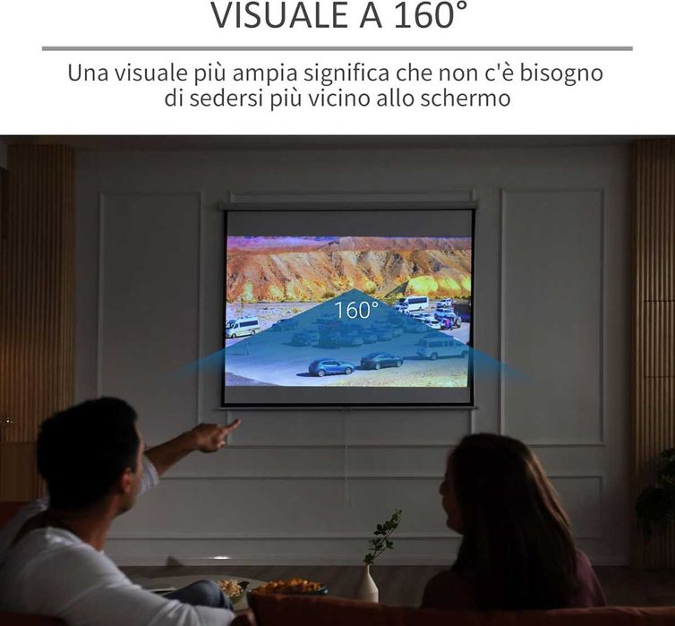 Ekran projekcyjny ze stojakiem / projektor/ 100' / HOMCOM !A2236-A!