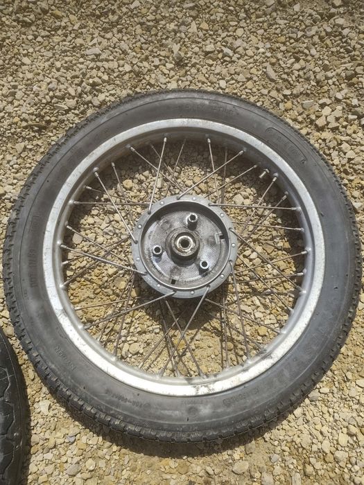 Kompletne orygnialne koła Simson S51 i błotnik