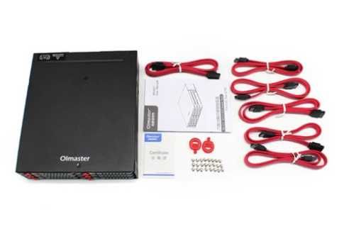 Caixa de Disco Rígido OImaster MR-6601 com Seis Compartimentos Ópticos