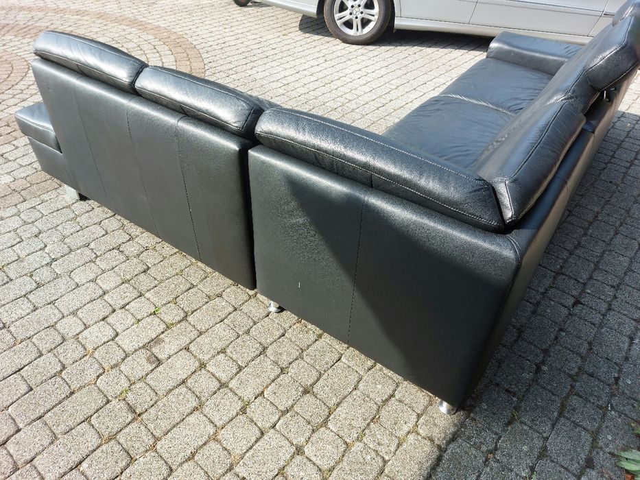 Ekskluzywna rogówka, skóra / czarna