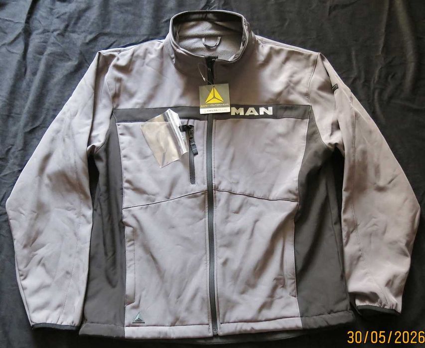 Softshell XL szaro czarny z logo MAN