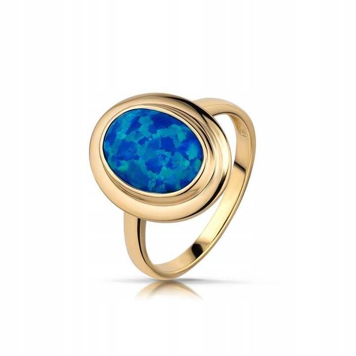 Pierścionek złoty z opalitem JK Jubiler