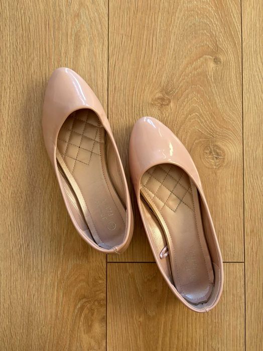 Baleriny lakierowane pudrowy róż Jenny Fairy rozmiar 39