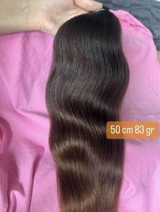 9) wlosy dziewicze 50 cm 83 gr
