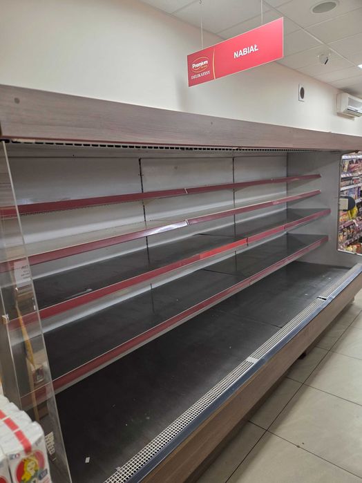 regał nabiałowy/ wędliniarski  375 cm, dobre chłodzenie, nierdzewny