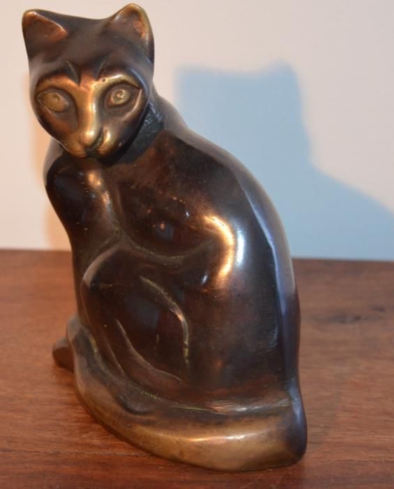 Estatueta GATO em liga de metais nobres