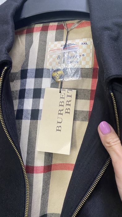Бомбер пальто куртка мужское чоловіче Burberry шерсть L, 50, 54 3XL