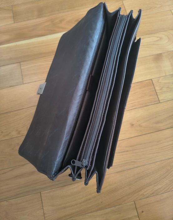 Teczka aktówka męska Wittchen | Na laptopa i dokumenty | Brązowa | Kluczyk