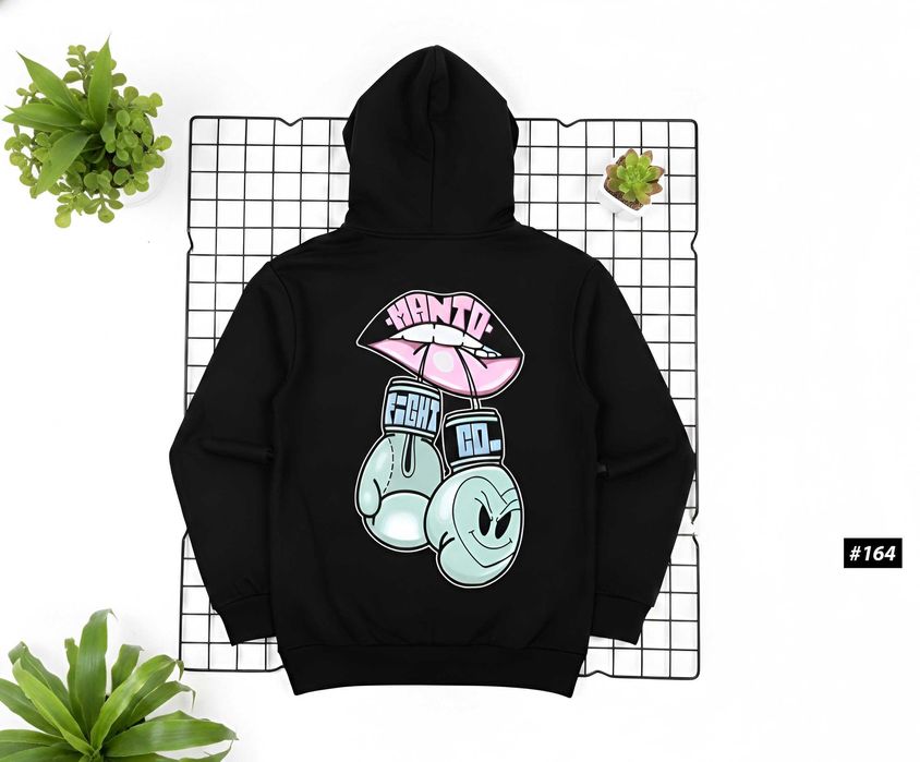 Cotton 100% • Новое Черное Худи MANTO Society • Кофта Зипка МАНТО