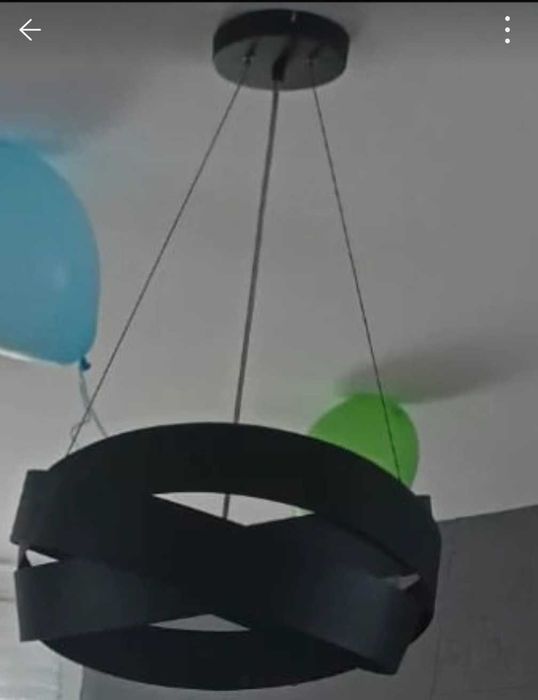 Lampa sufitowa czarna