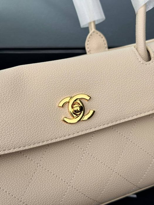 Сумка Chanel Top Handle Flap | кремова, біла