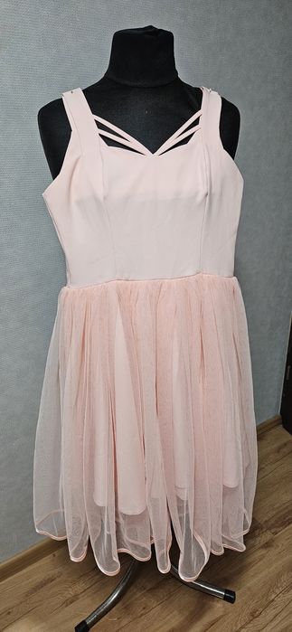 Sukienka wizytowa pudrowy róż