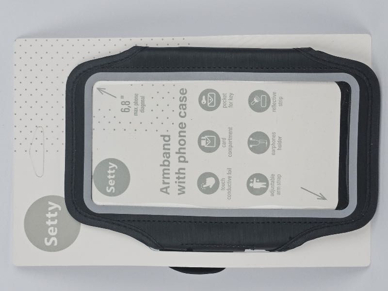Opaska Etui sportowe do telefonu na ramię na rzep Setty ES-R1-1 czarne | In2