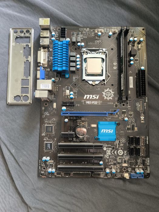 Płyta główna MSI H81-P33 + procesor Intel i5 4590 + 8GB RAM