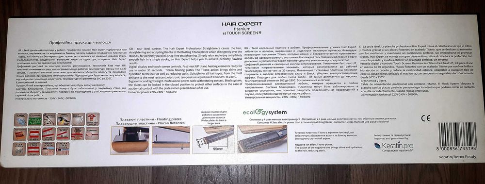 Професійний випрямляч Hair Expert Titanium Touch Screen
