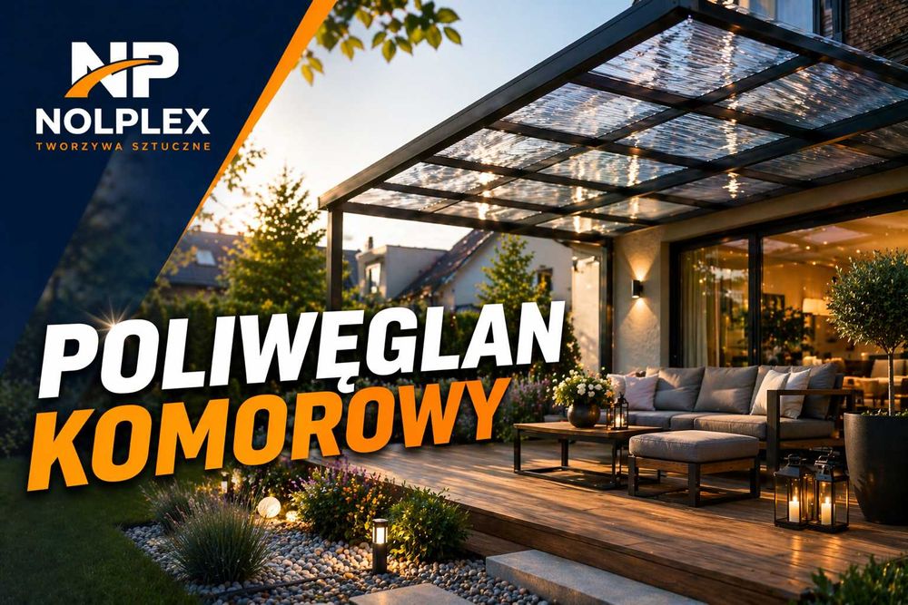 Poliwęglan komorowy ZADASZENIA  DASZKI  WIATA  TARAS  SZKLARNIA – różne grubości, polska produkcja