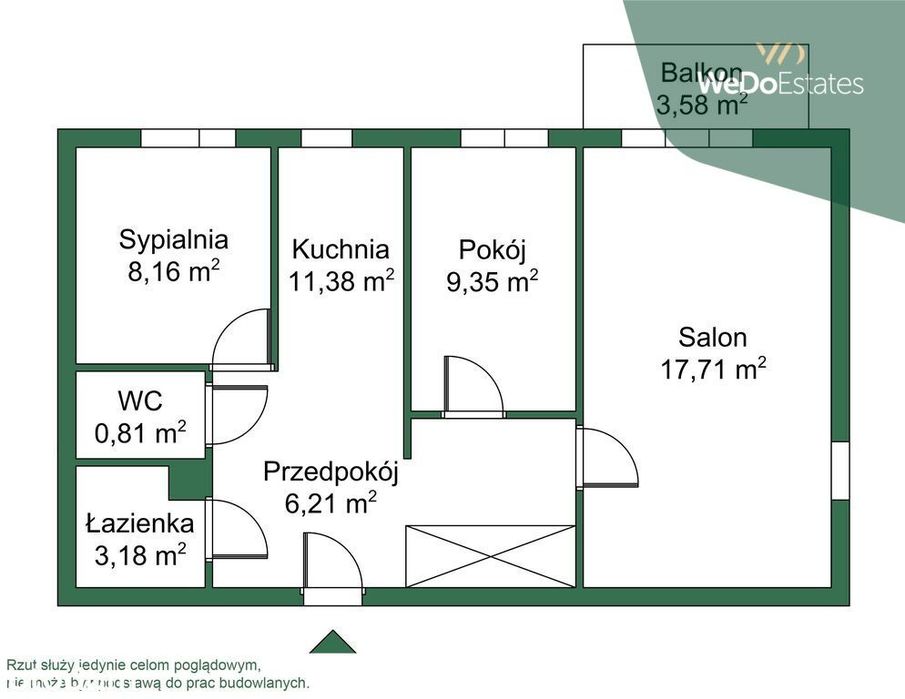 3 pokoje - widok ponad Warszawę w cenie!