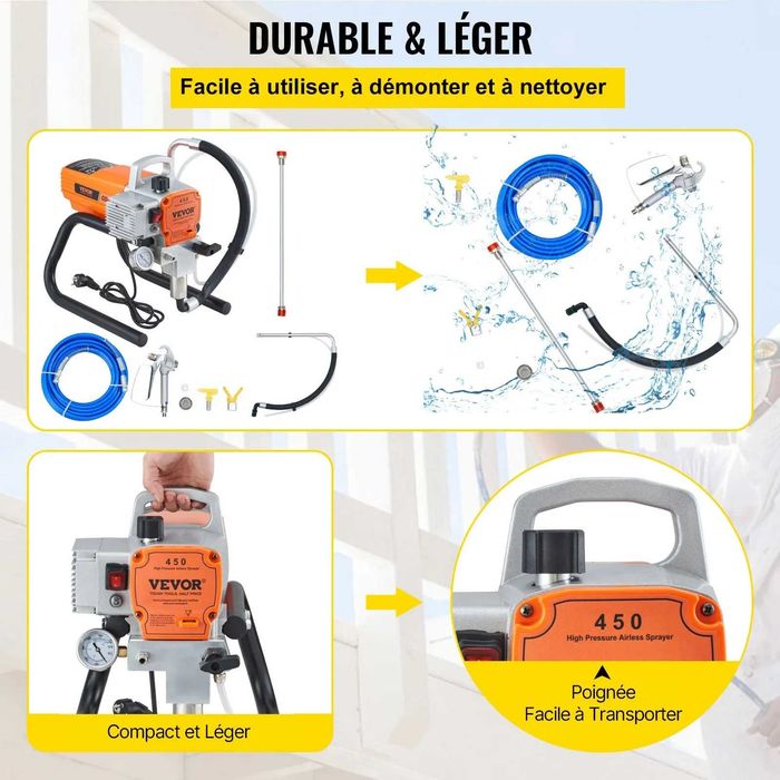 Máquina de pintura da marca VEVOR 1800W Electric Sprayer