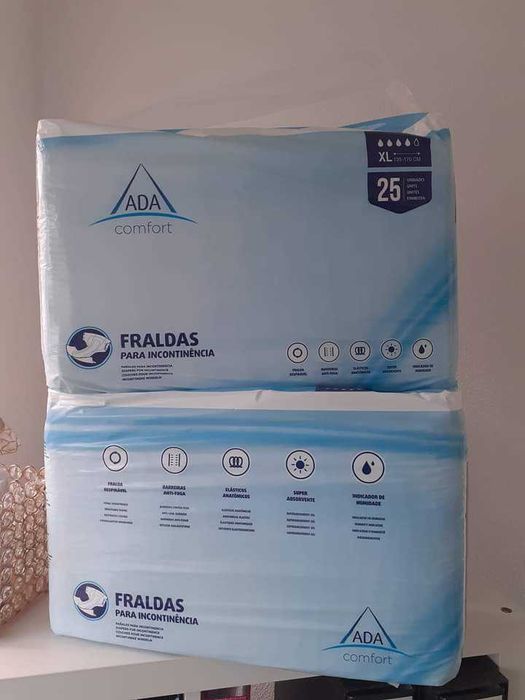 Fraldas e resguardos e outros produtos para jovens 3ª idade