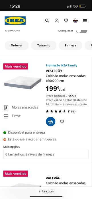 Cama ikea + colchao
