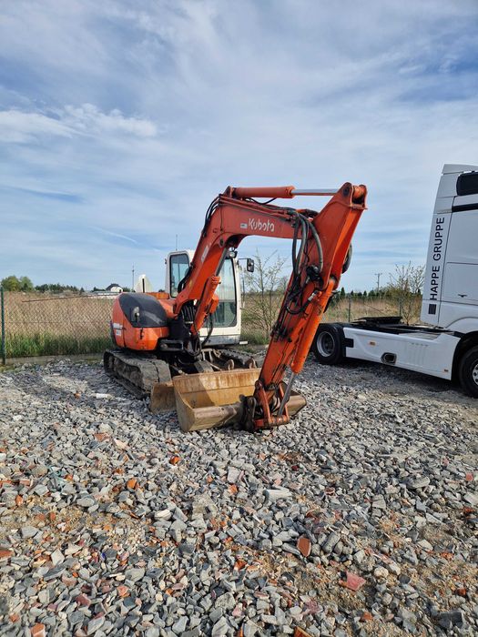 Koparka gąsienicowa kubota kx 080, szybkozlacze