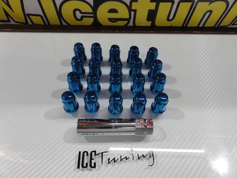 Conjunto 20 porcas Lug Nuts em vermelho, azul, cromado, preto, dourado 35mm 12x1.50 Para Honda, Mazda, Ford, Toyota, Hyundai, Lexus, Mitsubishi